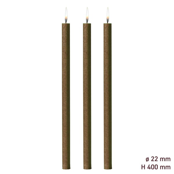 Kerze-Stabkerze-Amabiente- Runde Kerze- Hohe Kerze-Lange Kerze-Stearin Kerze-Kerze braun