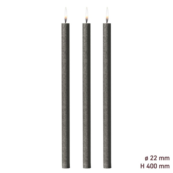Kerze-Stabkerze-Amabiente- Runde Kerze- Hohe Kerze-Lange Kerze-Stearin Kerze-Kerze anthrazit